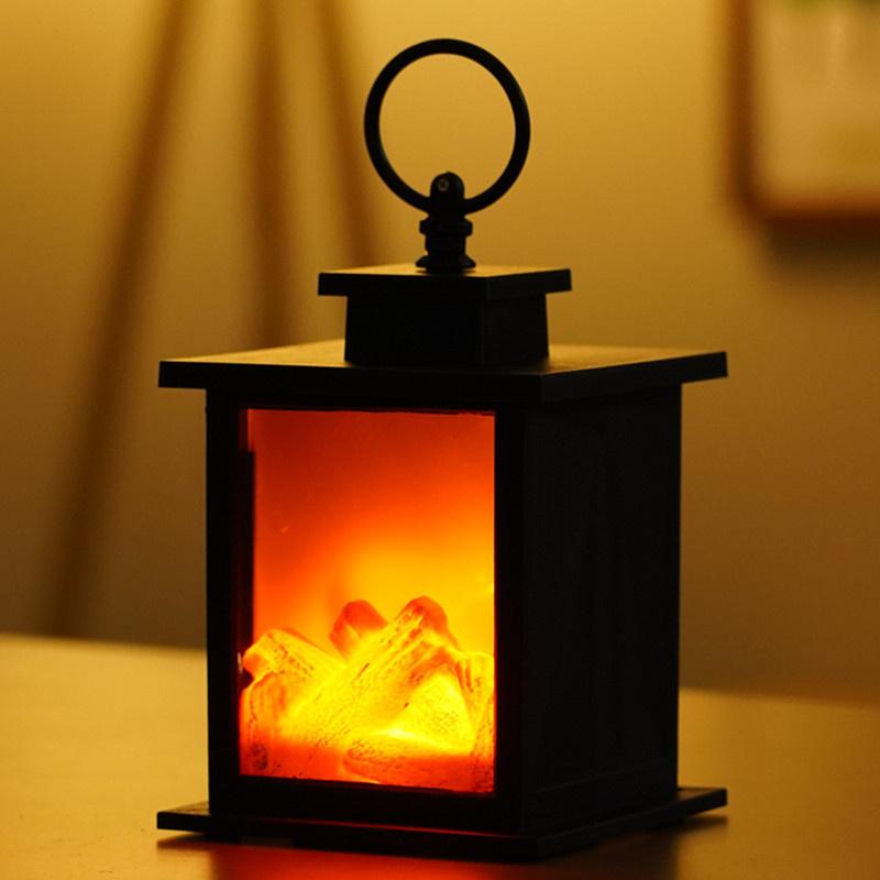 

Night Lights Flame Lantern Lamps Simulation Fireplace LED Simulate Effect USB Or Battery Powered Lamp For Living Room Decor