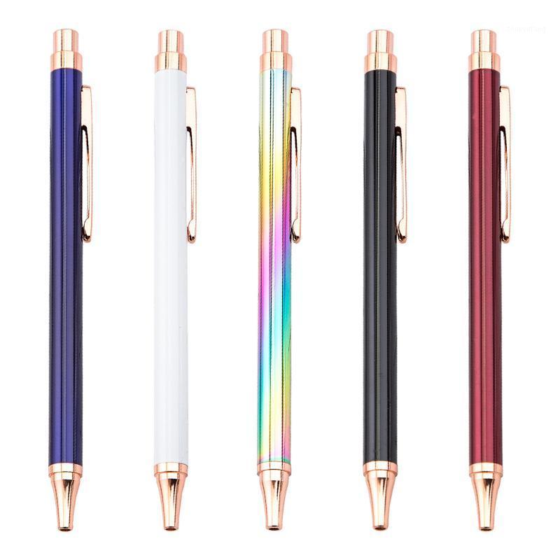

Ballpoint Pens 1PCS Lytwtw's Roller Pen Luxury Cute Wedding Rose Gold Metal Stationery School Office Supply High Quality Spinning, Blue;orange