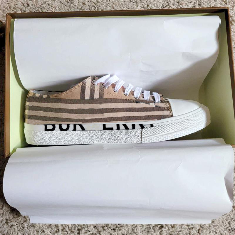

Mens Logo Print Vintage Check Cotton Sneakers Women Designer Shoes Black Blue lattice Lace up Trainer Outdoor Casual Shoes With Box NO288, Color 12