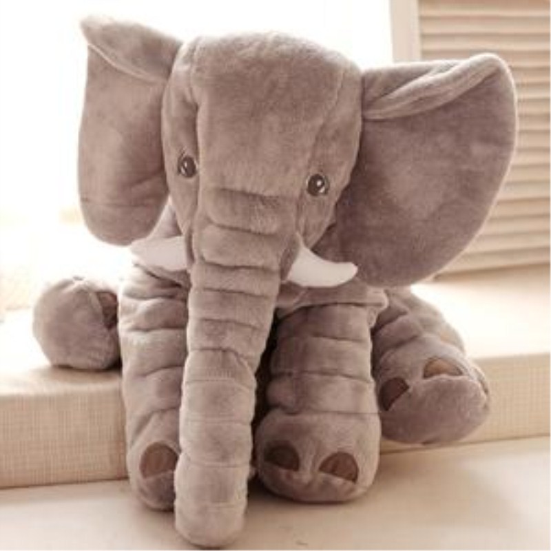 

Height Large Plush Elephant Toy Kids Sleeping Back Cushion Cute Stuffed Baby Doll Xmas Christmas Gifts, Gray