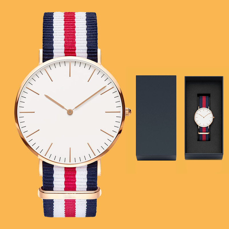 

1-4Mens watches ladies watch couple stainless steel dial simple designer sports fashion montre de luxe nylon strap 36mm40mm, No watch