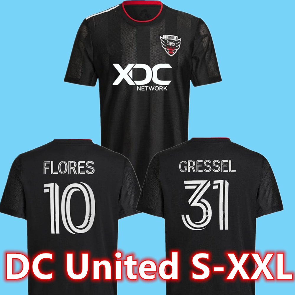 

MLS 2022 2023 Washington DC United Soccer Jersey 16 PEREZ 4 HINES-IKE 13 BRILLANT 5 MORENO 31 GRESSEL CANOUSE ROONEY Football Shirt Kits, Black;yellow
