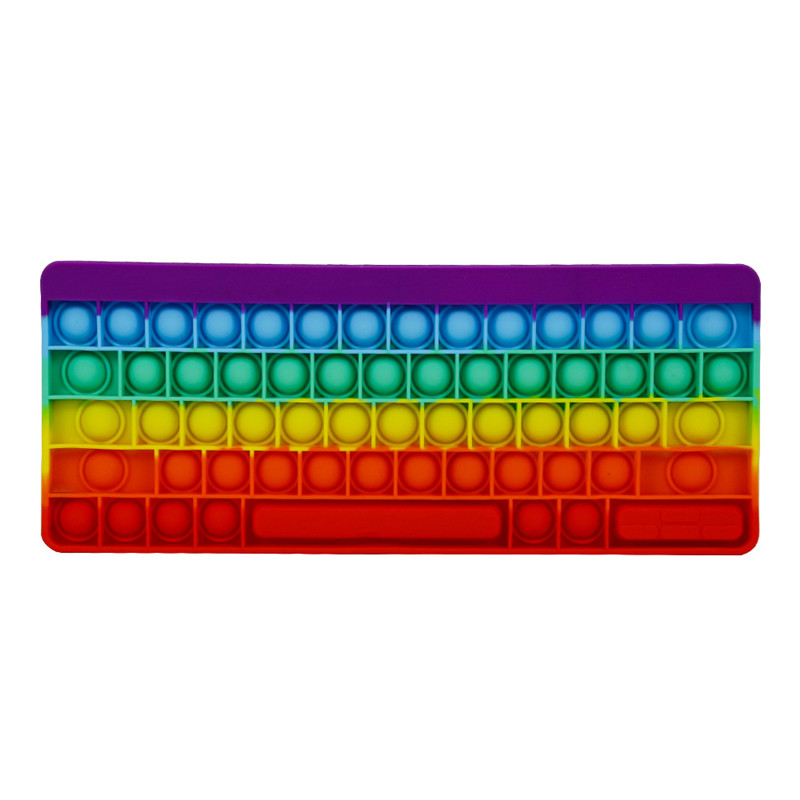 

DHL FREE Stress Reliever Fidget Autism Toy Keyboard Silicon Sensory Bubble Squeeze Decompression Toys YT199502