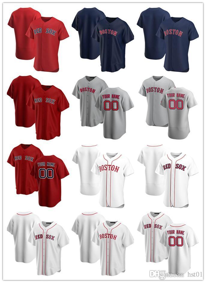 

Custom Jersey Mens women Youth Boston Red Sox Your Any name number Authentic Baseball Jerseys white red navy stitching, Blue;black