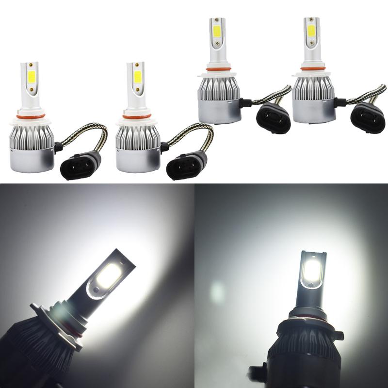 

Car Headlights 9006+9005 LED Headlight 4200W 630000LM Hi-Lo Beam Combo Kit 6000K HID Lamp C6