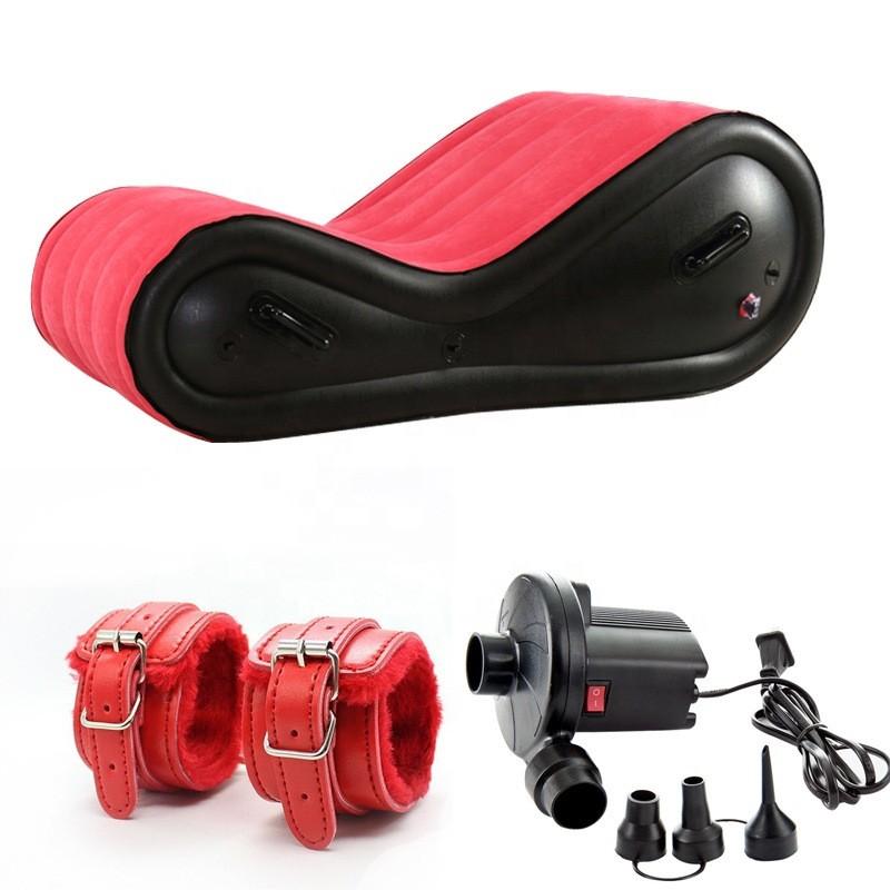 

Camp Furniture Modern Inflatable Air Sofa For Adult Couple Love Game Chair With 4 Handcuffs Beach Garden Outdoor Foldable