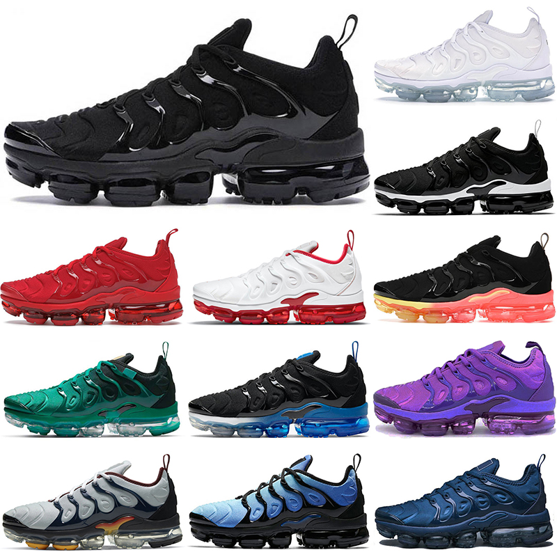 

2021 tn plus running shoes for men women Triple Black White Cherry Fresh Atlanta Hyper Blue #11 Bred Dark Stucco mens trainers sport sneakers size 36-47, Black royal