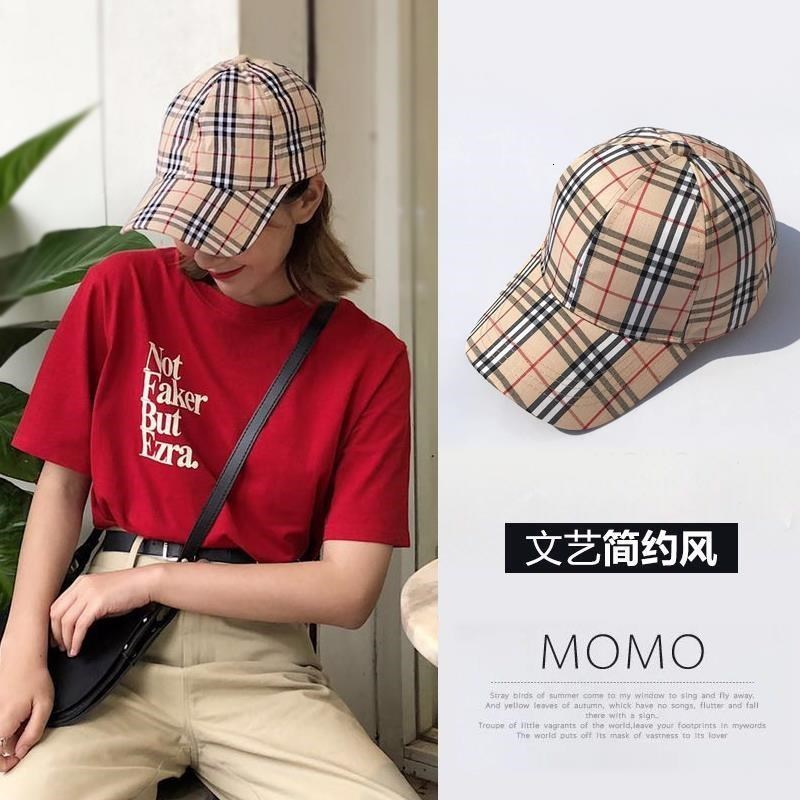 

Plaid men's classic Casual baseball British cotton dome cap women's lovers outdoor sun hat, Blue;gray