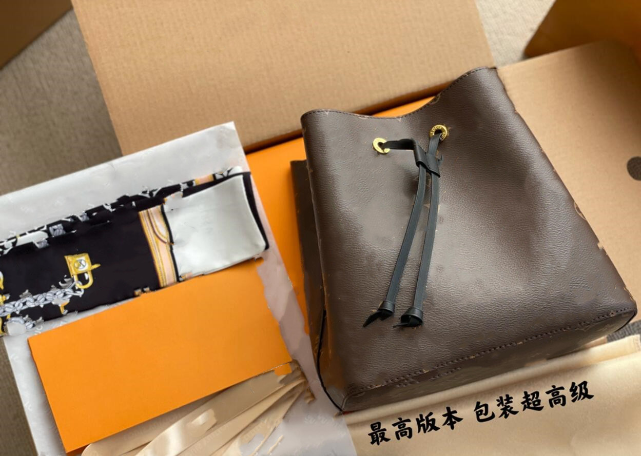 

2022 Woman Designer Luxury Fashion Casual Bucket Bag Shoulder Bags Crossbody High Quality TOP 5A Handbag Purse, Black