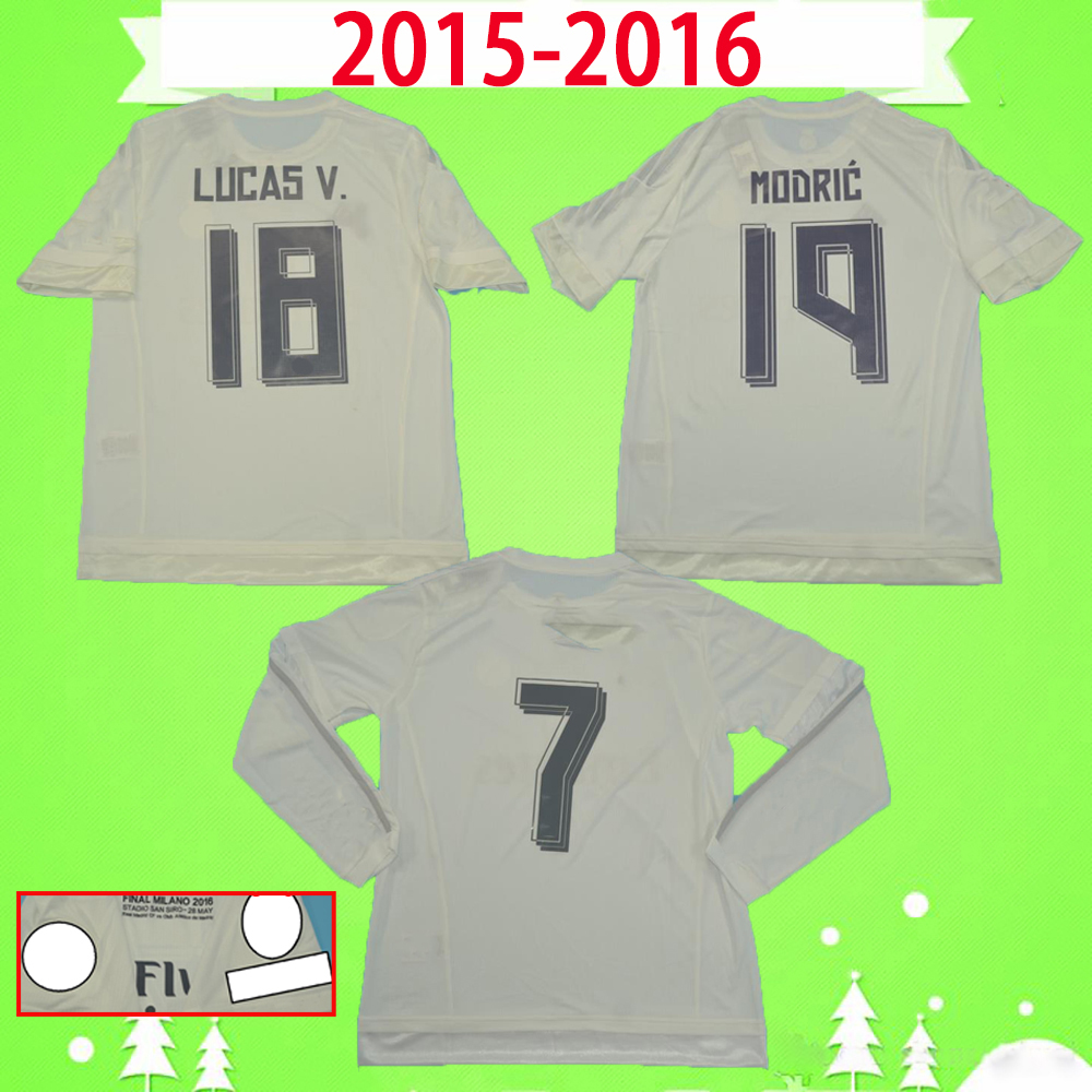 

2015 2016 madrid soccer jersey real Retro BENZEMA football shirt 15 16 Vintage Camiseta de fútbol PEPE SERGIO RAMOS Maillot S-2XL, 15/16 with 3 pathes