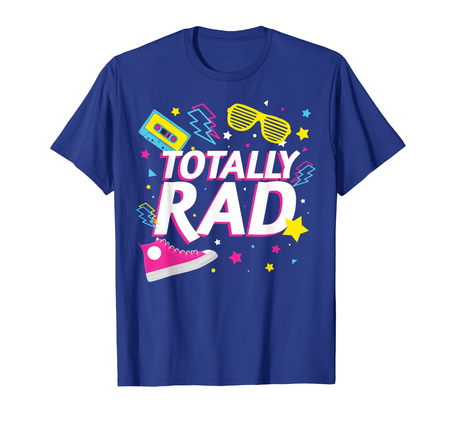 

eighties 80s costume t-shirt totally rad, White;black