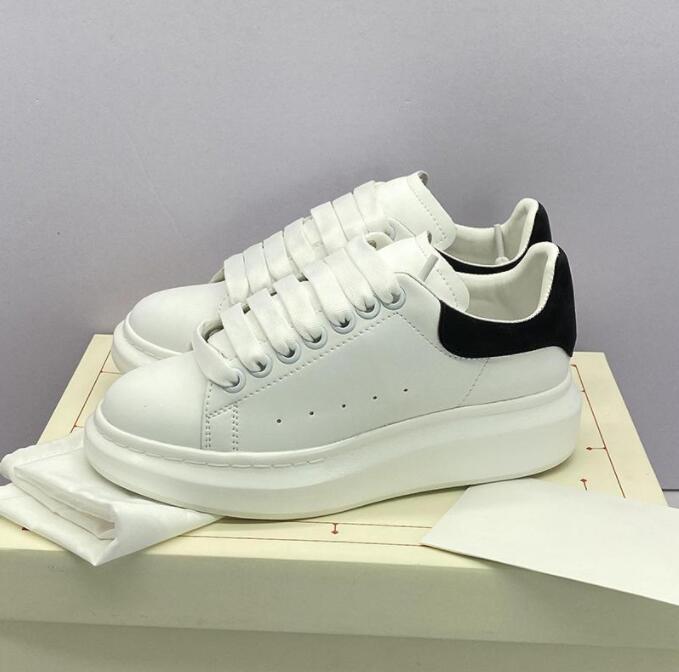 

[With Box]Fashion Men Shoes Designer Women Leather Lace Up Platform Oversized Sneakers White Black mens womens zapatillas Luxury Casual Shoe, 20