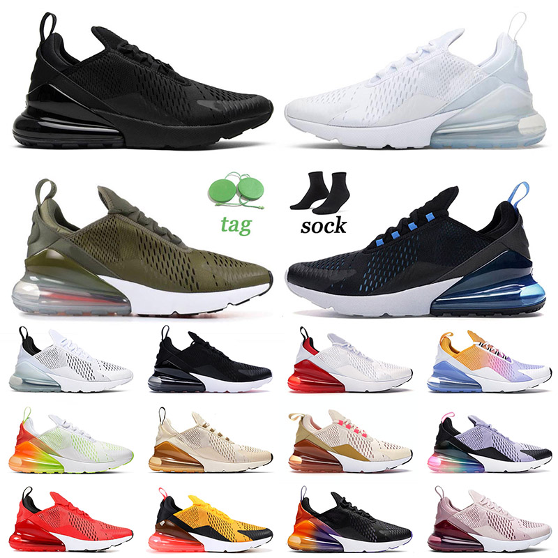 

270 Shoes Triple Black ALL White Top Quality Mens Women Running Sports Medium Olive Univeristy Gold Barely Rose 27C Trainers Sneakers 36-45, B45 white pink 36-40
