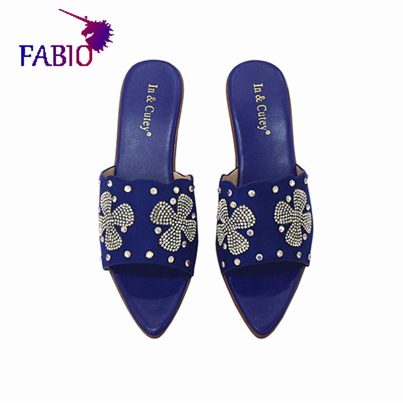 

Slippers PU Sole Flower Matching Diamond Lady, Black