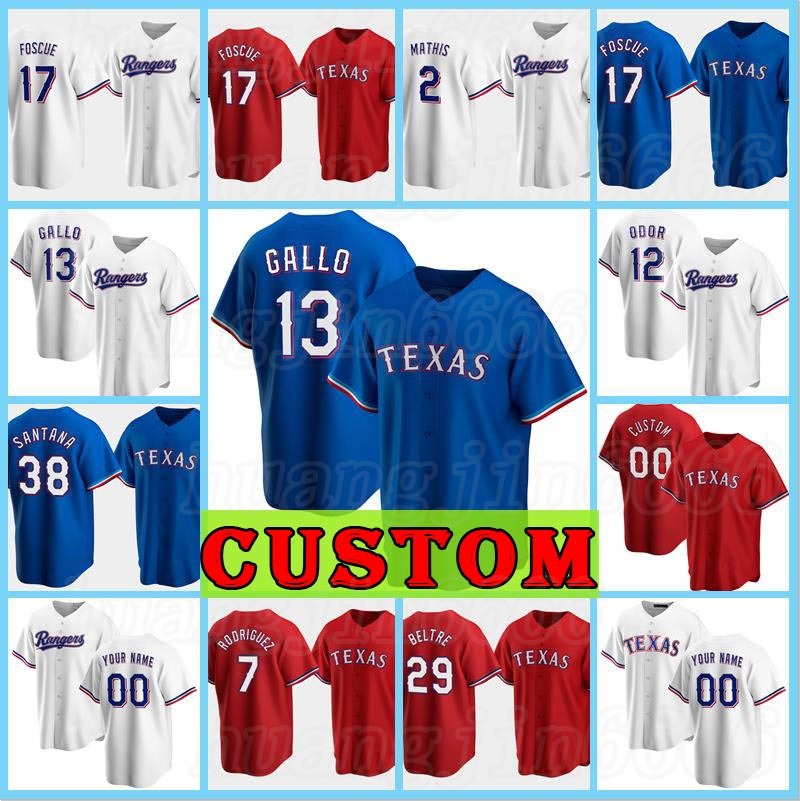 

38 Danny Santana Jersey Rangers mens Ivan Rodriguez 25 Jose Leclerc 23 Mike Minor 3 Delino DeShields 30 Nomar Mazara Baseball Jerseys Custom, Mens custom new cool base(youqibing)