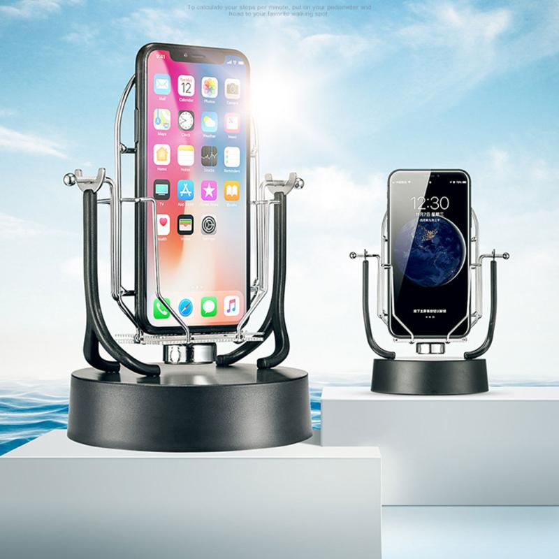 

Cell Phone Mounts & Holders Creative Swing Automatic Shake Double Mobile Stepper Metal Wear Bracket Step Brush Device