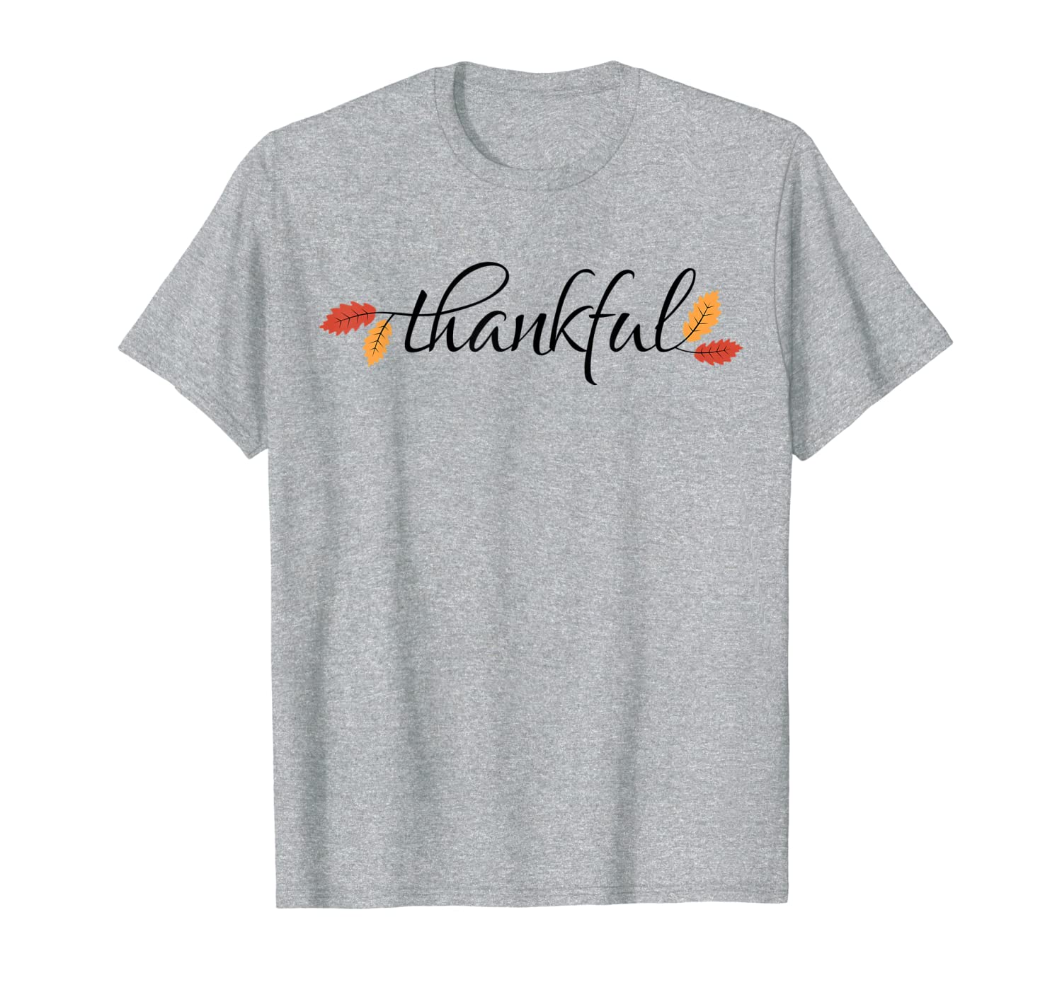 Thanksgiving T Shirt Men Women Autumn Fall Leaves Thankful T-Shirt-image-699517218