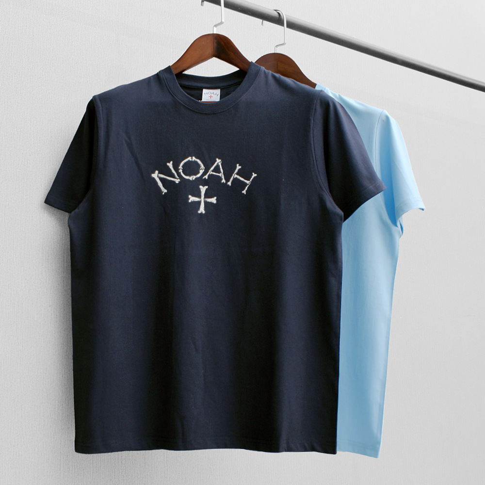 

Proven Noah bones cross letter short sleeve bone trendy casual couple T-shirt VZG0, White;black