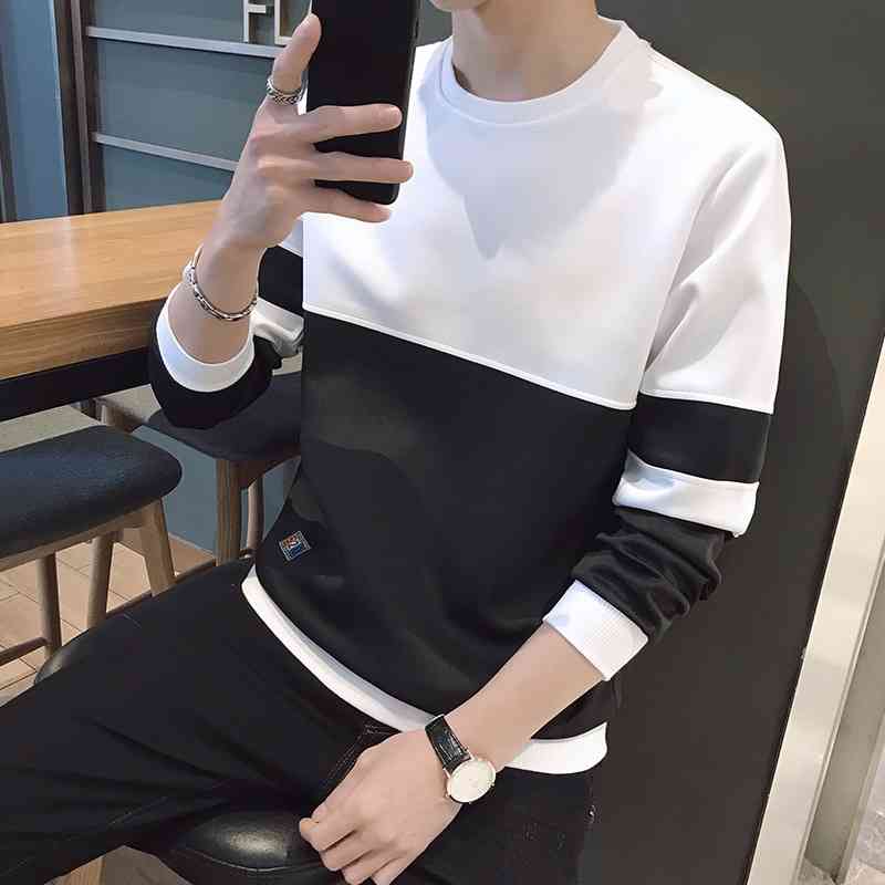 

Men's autumn winter round neck loose Pullover youth casual sweater, Gray