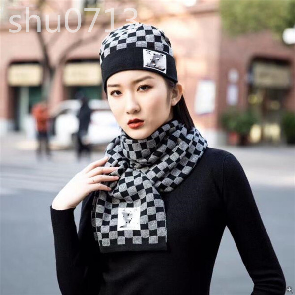 

High quality hat scarf set for men women winter wool scarf design shawl hat wool beanie wrap scarf