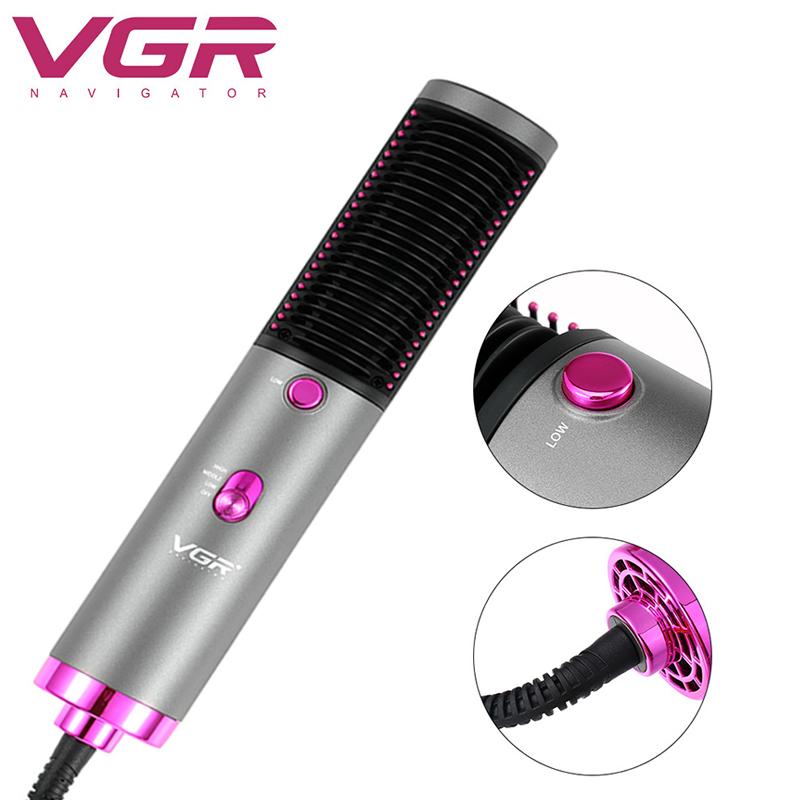 

Electric Hair Brushes VGR Air Style Multifunctional Anion Blow Gunfor Dryer Curling Comb Styling Hairdressing V-417