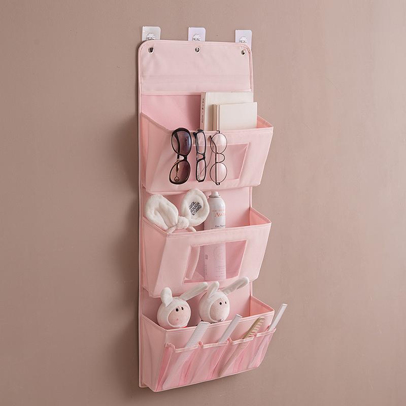 

Over The Door Pocket Organizer Hanging Closet Storage Bag With Hooks Nursery Wall-Mounted Oxford Cloth Boxes & Bins
