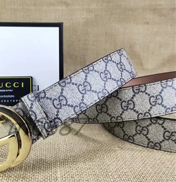 

2021 Fashion Big Buckle Genuine Leather Belt With Box Designer GG&#13men Women High Quality Mens Belt, Black;brown
