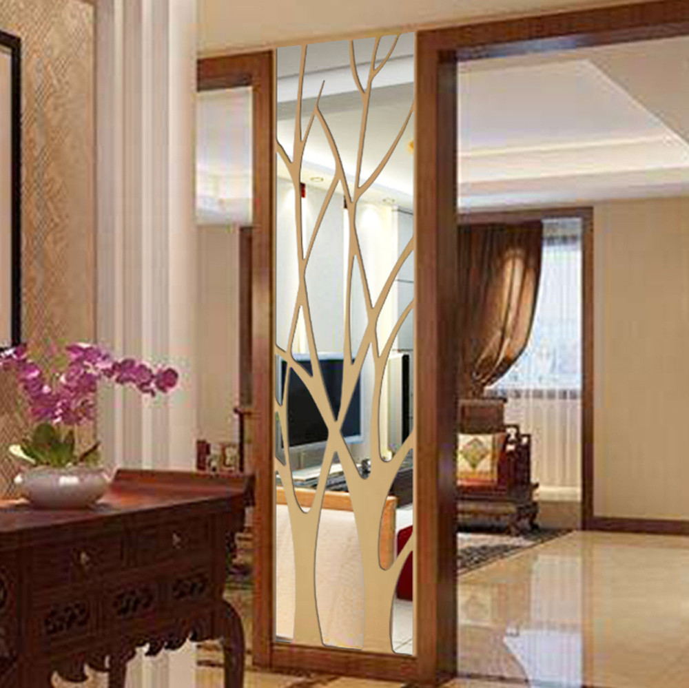 3-D stereo and wall adhesive Modern mirror Removable Style Art Mural Wall Adhesive Home Room Decor DIY Wall-image-693540844