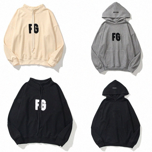 

Mens hoodies t-shirts ESSENTIALS FEAR OF GOD T Shirt Cotton men women hoodie Tee Hip Hop FOG Streetwear T shirts tops awg7#, Black