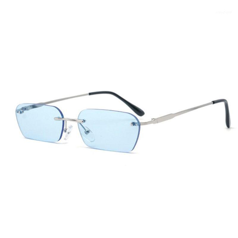 

Sunglasses Personality Small Frame Hip Hop Fashion Men And Women Color Marine Lens Sun Glasses 2XPC