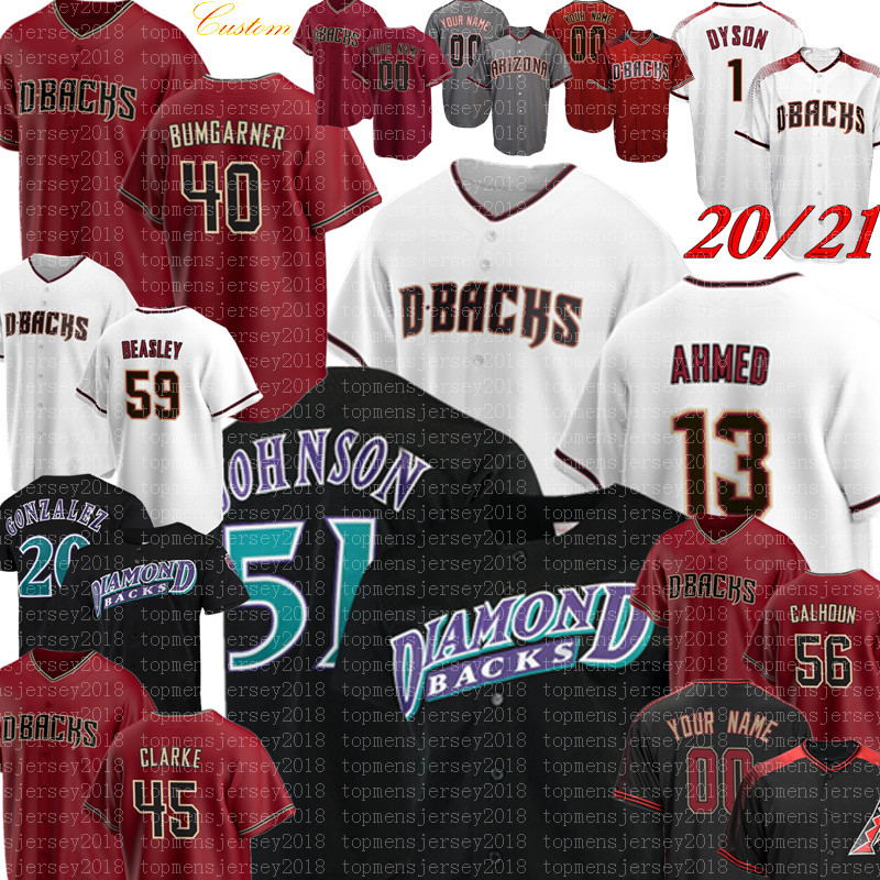 

Arizona Randy Johnson Jersey Nick Ahmed Luis Gonzalez AJ Pollock Jeremy Beasley Madison Bumgarner Kole Calhoun Taylor Clarke Baseball, 20/21 {xiangweishe}