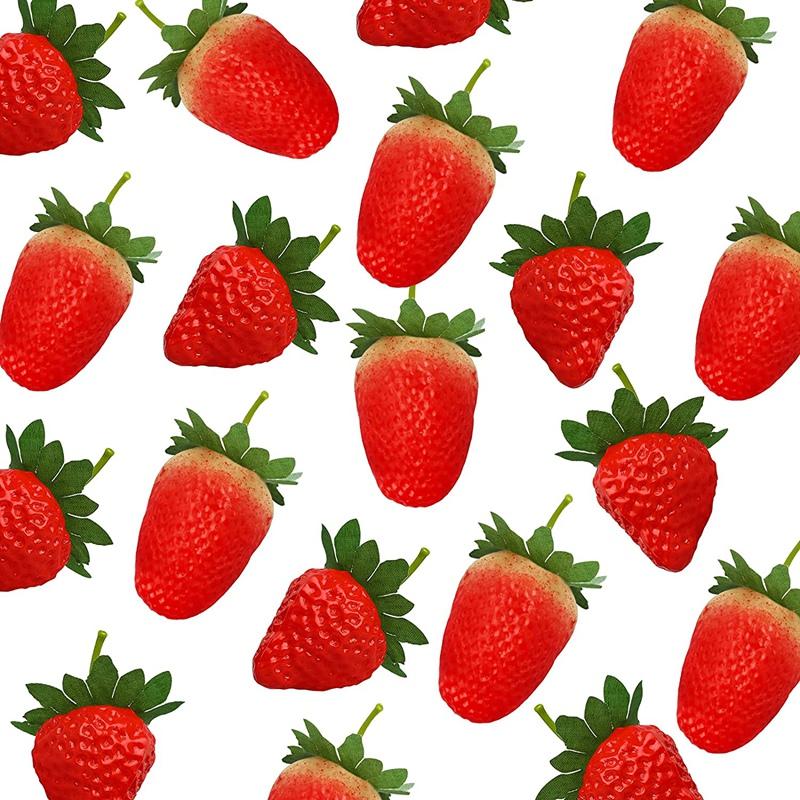 

Party Decoration 40 Pieces Artificial Strawberry Lifelike Fruit Plastic Red Fake Strawberries Arrangements Vase Fillers Pography