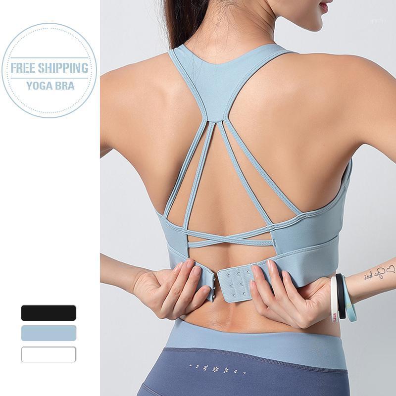 

High Support Sports Bra Top Women Gym Brassiere Sport Fitness Seamless Push Up Yoga Padded Active Wear Plus Size Outfit, Lywx07white