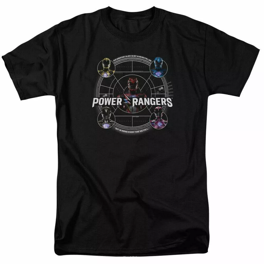 

Power Rangers Movie Greatest Glory T Shirt Mens Licensed Movie Tee Black, White;black