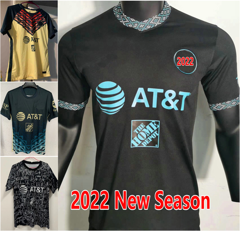 

2022 Club America Soccer Jerseys R.MARTINEZ HENRY Football Shirt 22 23 Home Away third G.OCHOA F.VINAS AQUINO J.DOS SANTOS D.VALDES M.LAYUN camesita men kids uniform mykit, Black training shirt