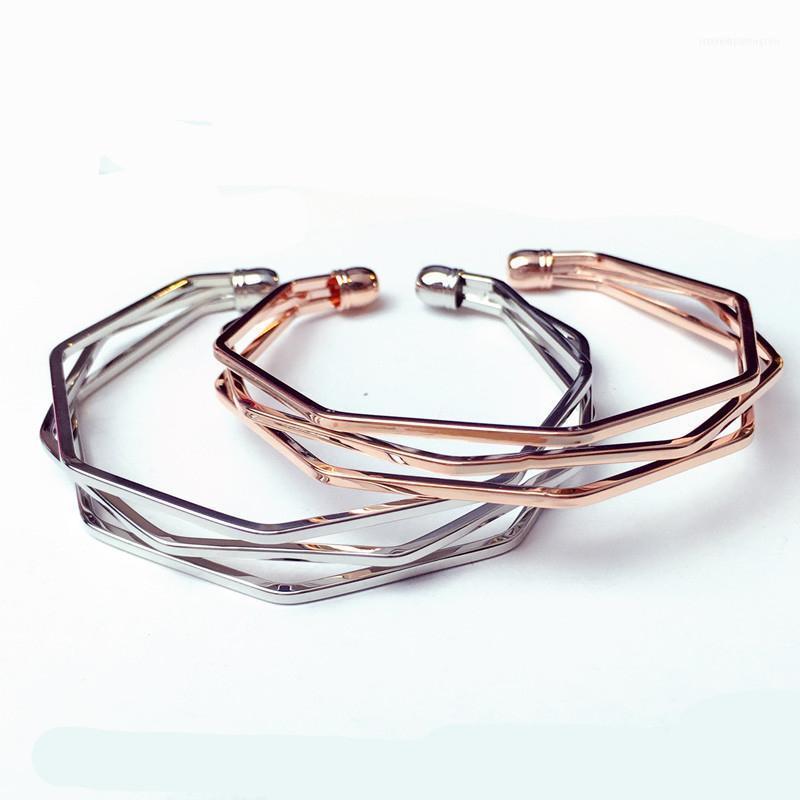 

Bangle Minimalist Mens Womens Irregular Swirly Twisted Bracelet1