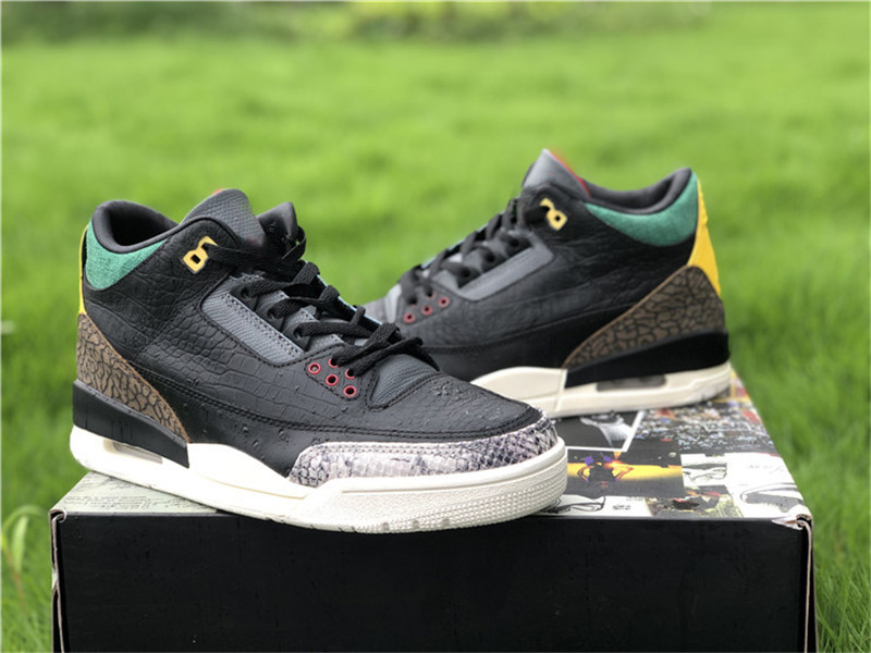 

Top Authentic Air 3 SE Animal Instinct 2.0 Black White Gorge Green Zoo Snake Crocodile Outdoor Shoes Sneakers Sports With Original, Bubble wrap packaging