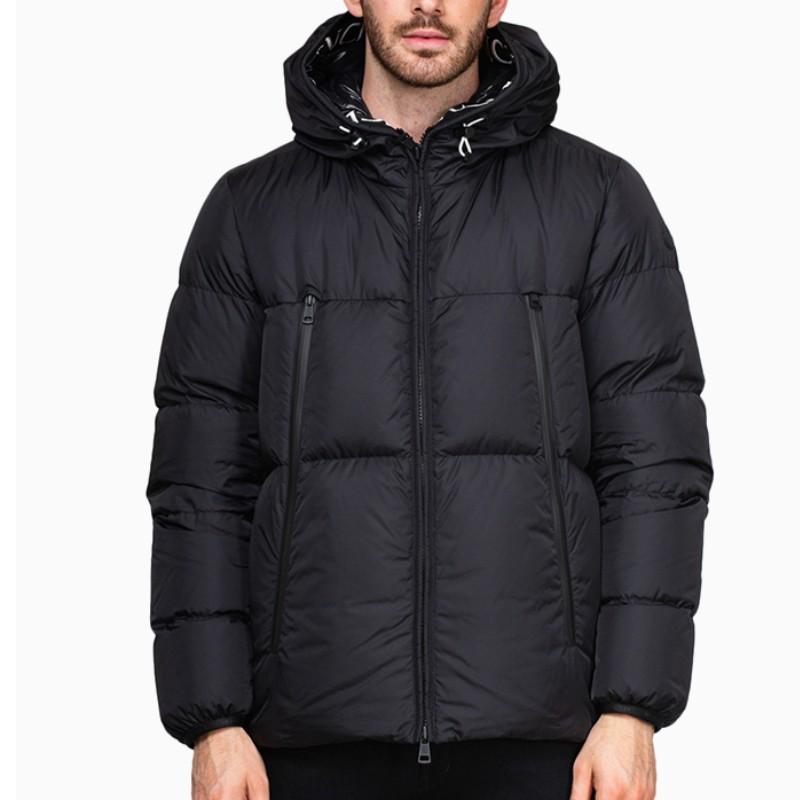 

Men Winter Jacket Coat Windbreaker White duck down Thick Warm Hooded High Quality parka puffer jacket Letters embroidery Winter Jacket, Black