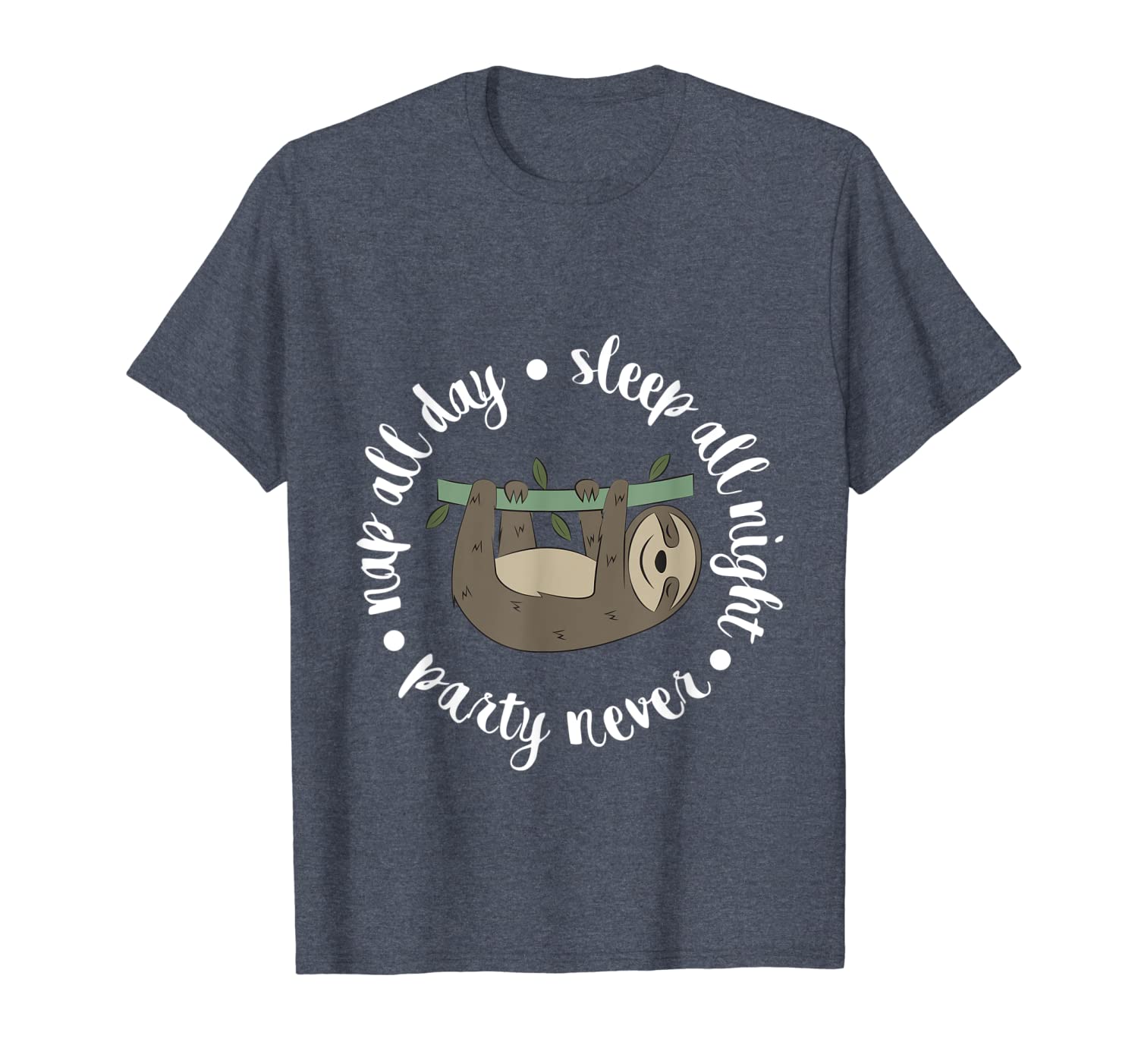 

nap all day sleep all night party funny sloth shirt gift, White;black