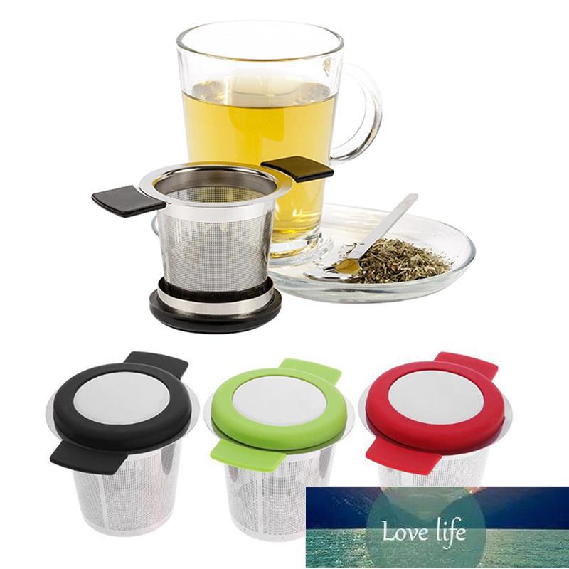

Stainless Steel Reusable Tea Infuser Basket Fine Mesh Strainer With Handles Lid and Coffee Filters for Loose Leaf