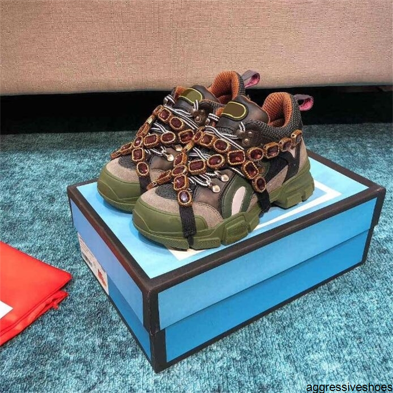 

2021Flashtrek sneaker with removable crystals Designer Casual Shoes Luxurys Designers Trainers Sneakers box, Color6