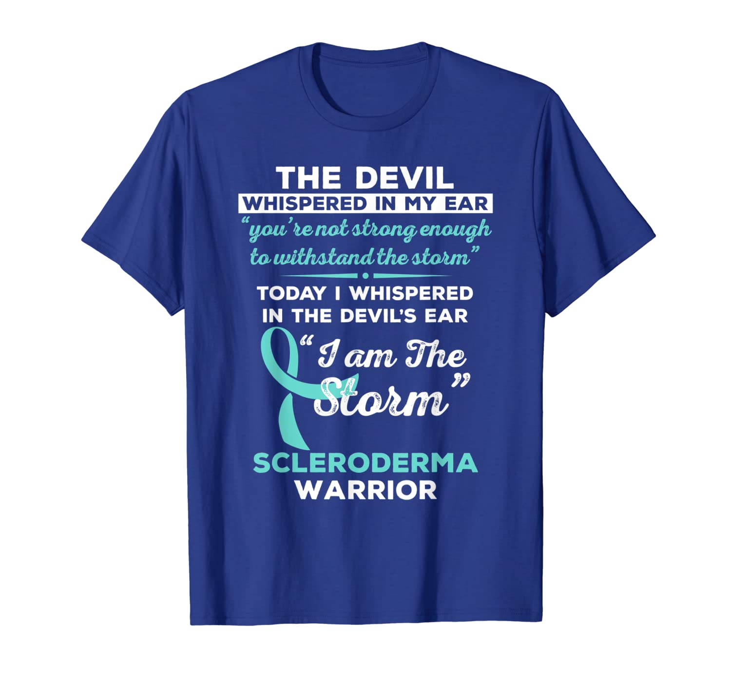 

i am the storm scleroderma warrior t-shirt t-shirt, White;black