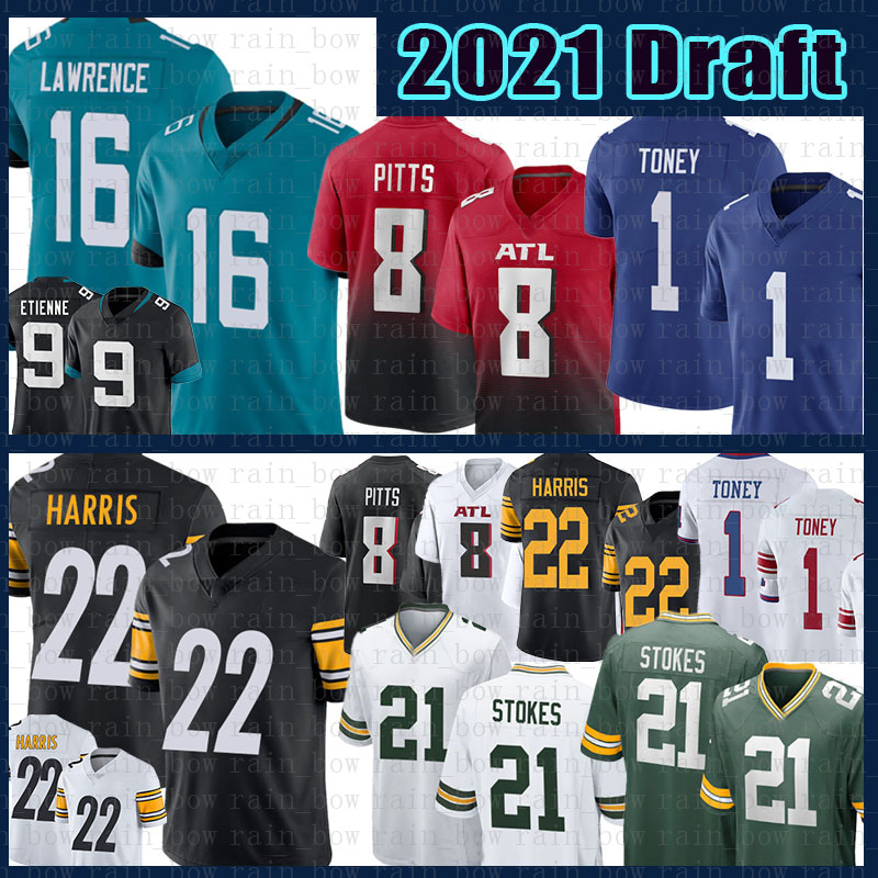 

Najee Harris 8 Kyle Pitts Trevor Lawrence Kadarius Toney Eric Stokes football Jersey Travis Etienne Jacksonville Jaguar Steelers Giants Falcons Packer, Youth (size s-xl)
