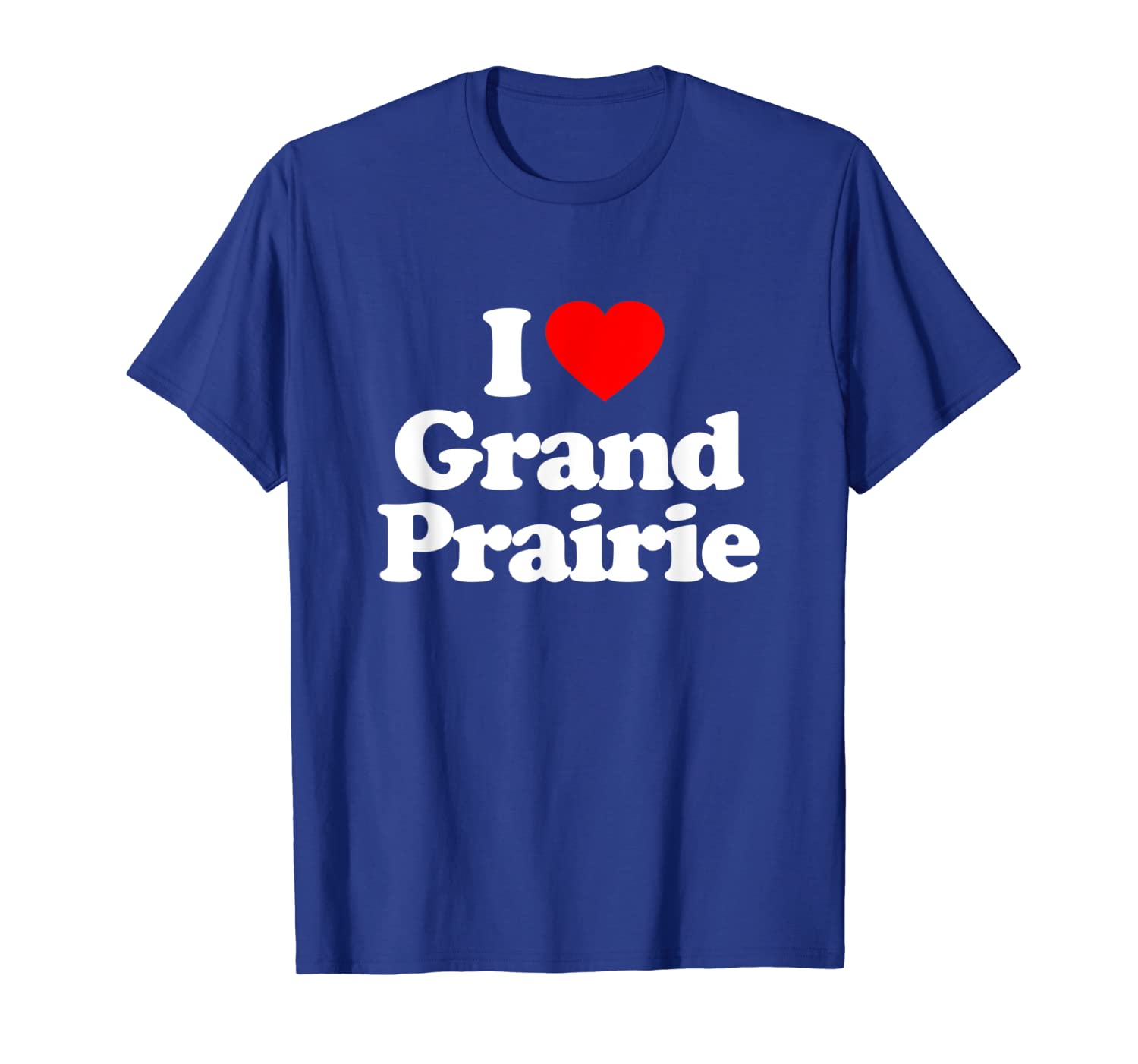 

i love grand prairie heart souvenir funny t-shirt, White;black