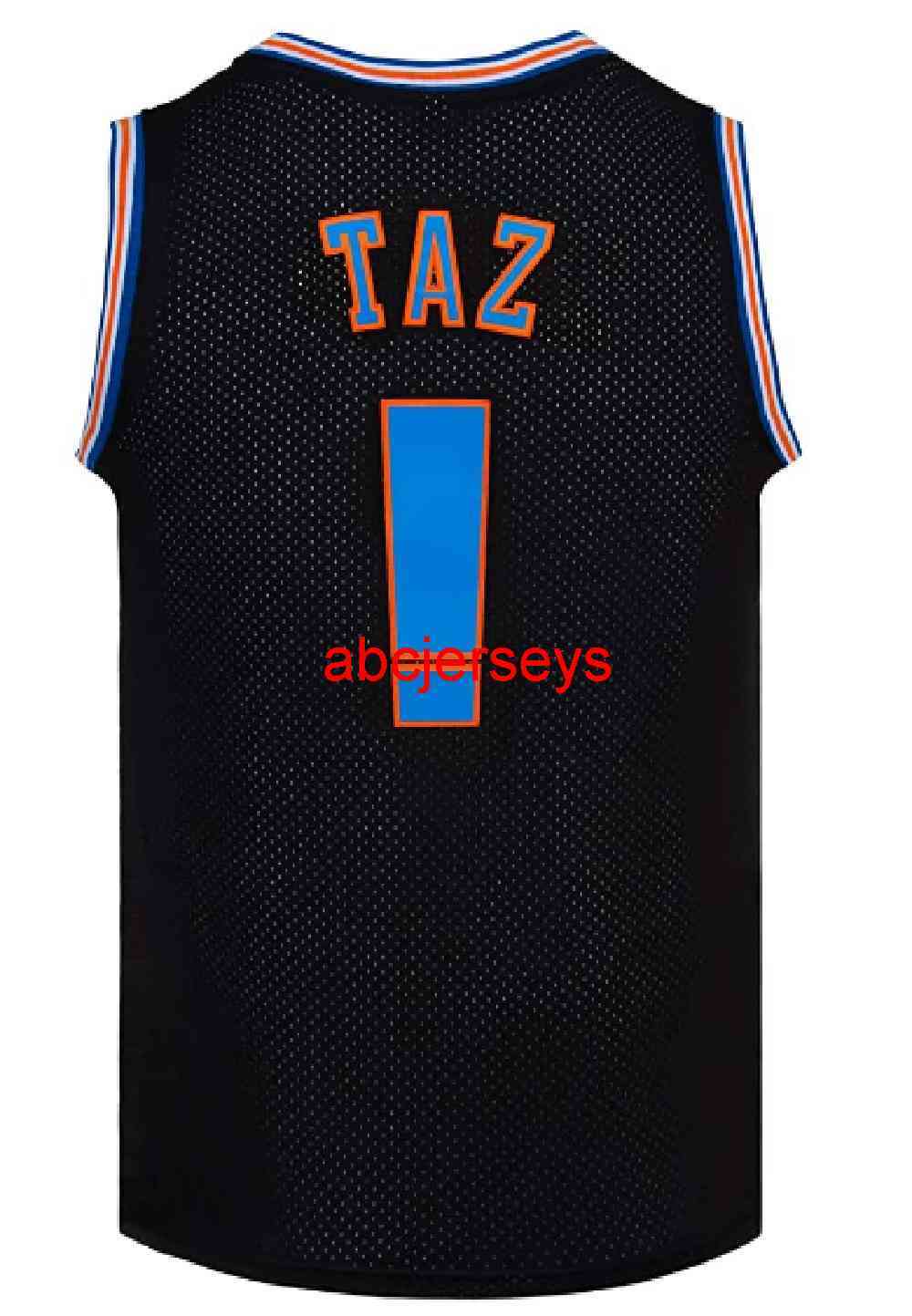 

Mens Basketball Jerseys Taz !# Bunny Space Movie Shirts, Black