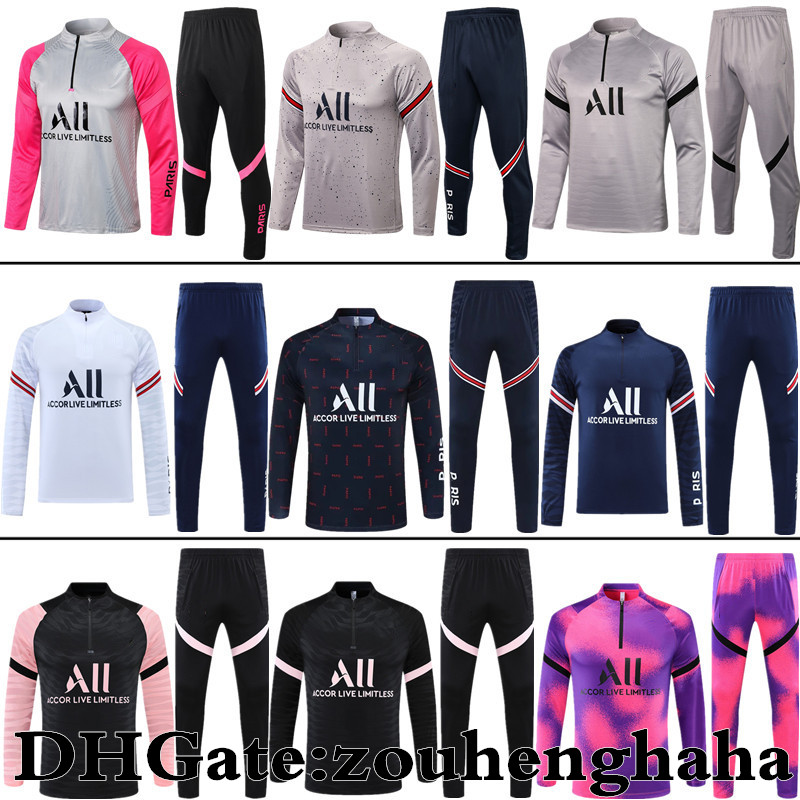 

Messi psgtracksuit jacket half soccer hommes Long sleeve Aldult football Survetement sportswear Men Jogging training suit, Jersey kit