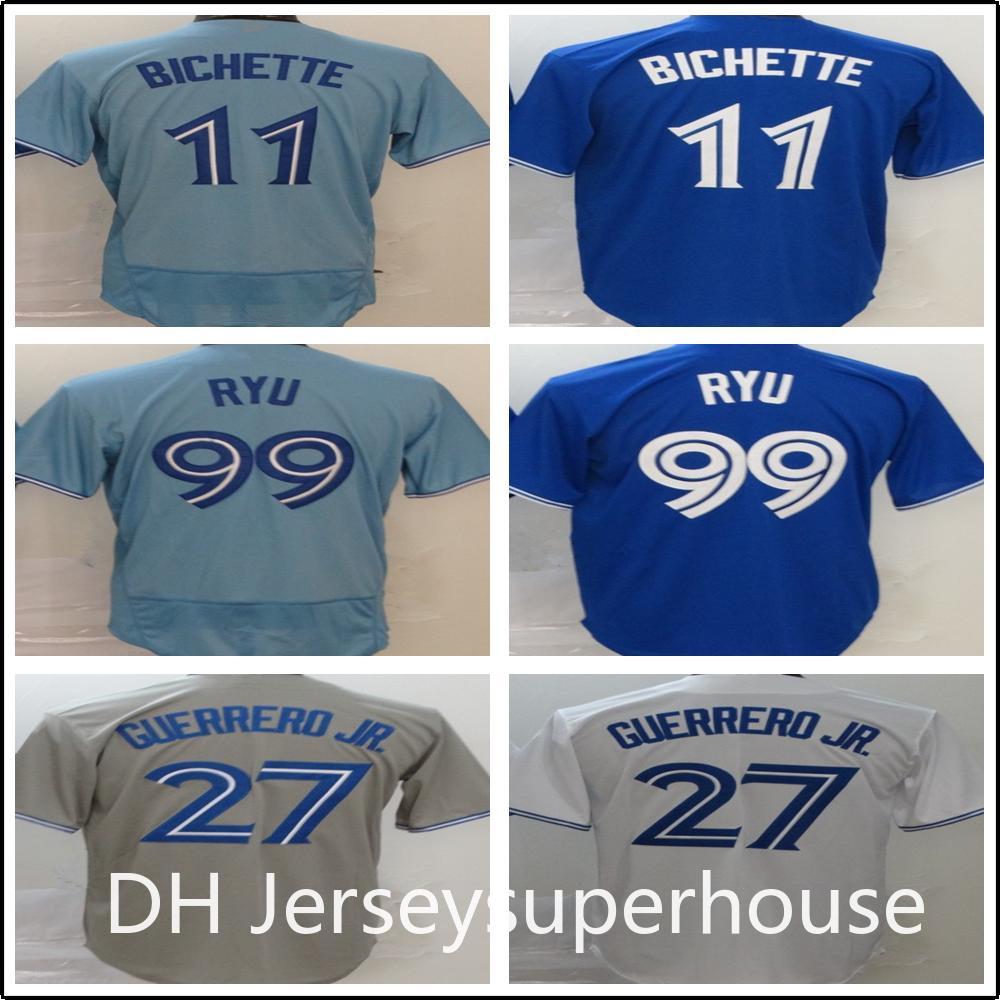 

Custom Toronto 8 Cavan Biggio jersey Blue Jays 27 Vladimir Guerrero Jr. Bichette Ryu Yamaguchi Grichuk Hernandez Tellez baseball jerseys, Womens color 4
