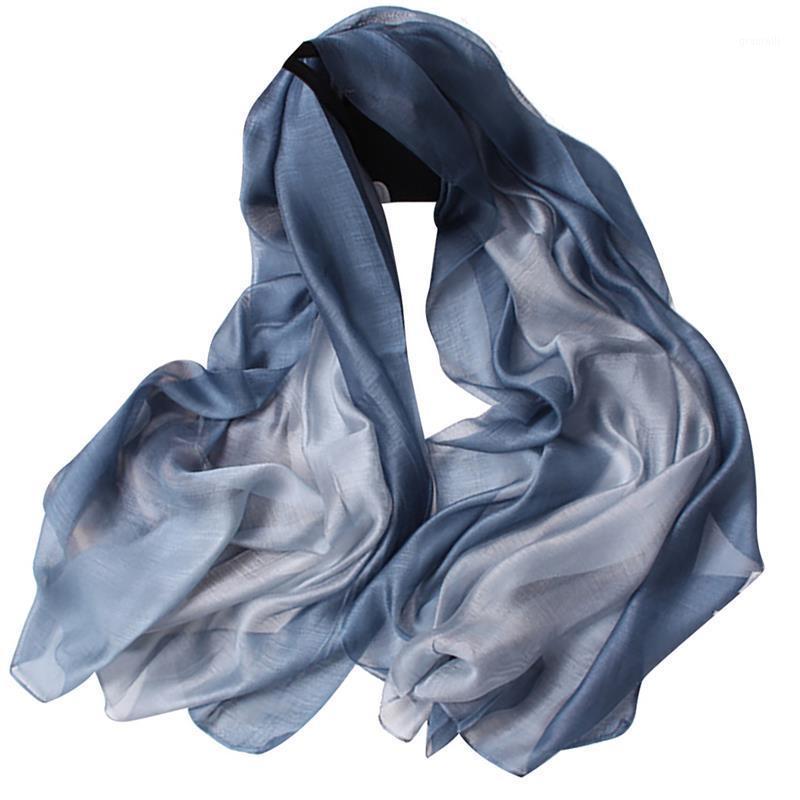 

Scarves Soft Warm Faux Silk Womens Wrap Scarf Fashion Casual Creative Dual-Use Shawl Long Clothing Accessories, Blue;gray