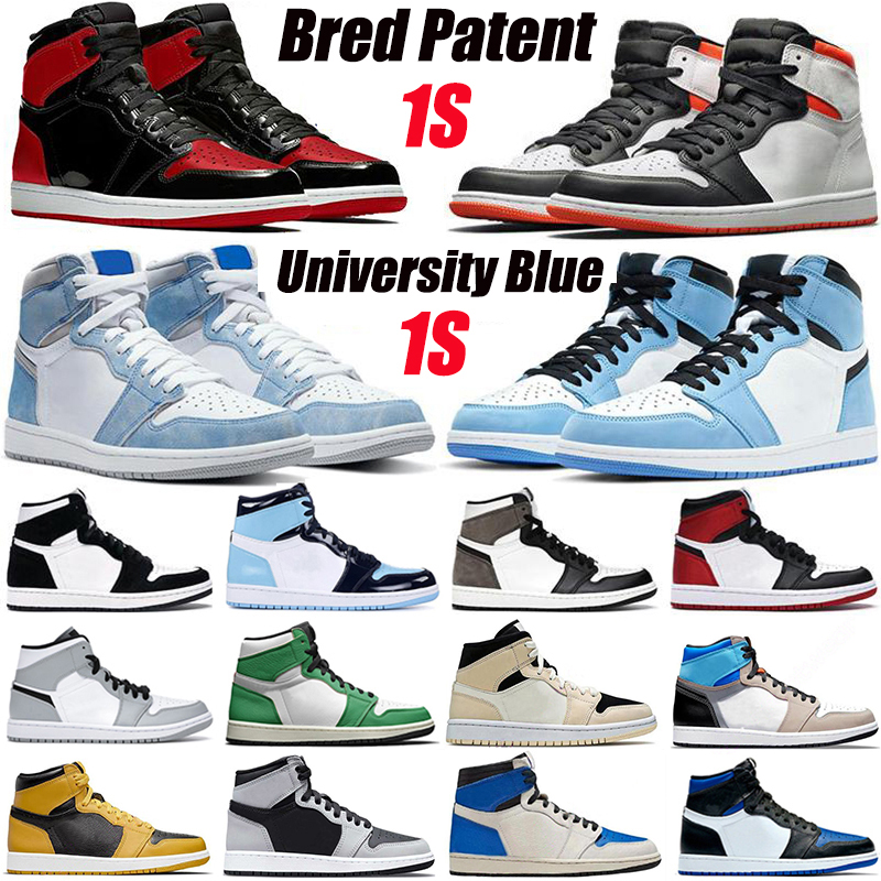 

2022 With Box Jumpman 1 OG 1s Mens Basketball Shoes Hyper Royal University Blue Electro Orange Lucky Green Prototype Pollen UNC Men Women Sneakers Trainers Size 36-46, 11
