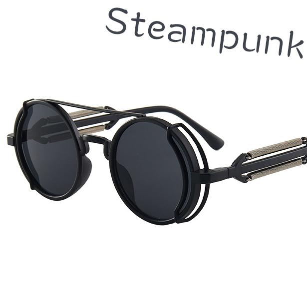 

Sunglasses Retro Steampunk UV400 Round Frame Design Colored Lenses Glasses Eyewear Gothic Men Women Sun